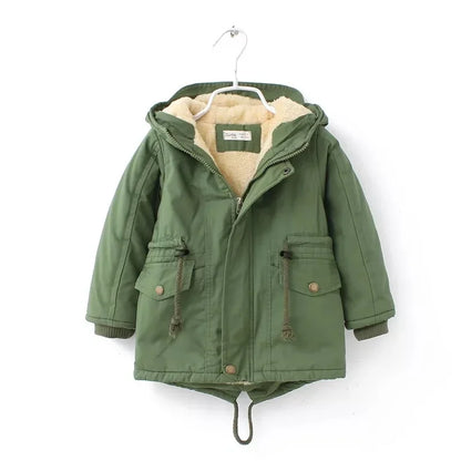 Kids Coats - Kids' Hooded Winter Coat Fleece-Lined Jackets