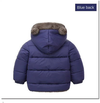 Kids Coats - Plush Ear Puffer Jacket Bear Hooded Outerwear for Kids