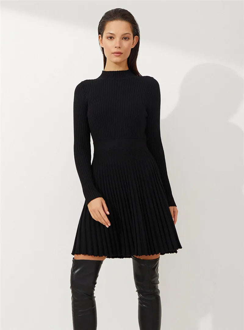 Knit Mini Dresses - Swing & Sway Knit Dress - Day to Night