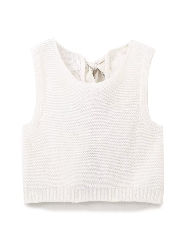 Knit Tops - New Fashion Vest Bow Tie Sweater Vest