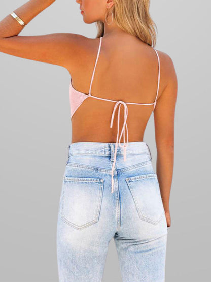 Strickschal Neckholder Rückenfreies Sommertop für Damen