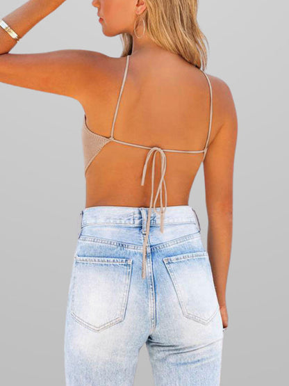 Strickschal Neckholder Rückenfreies Sommertop für Damen