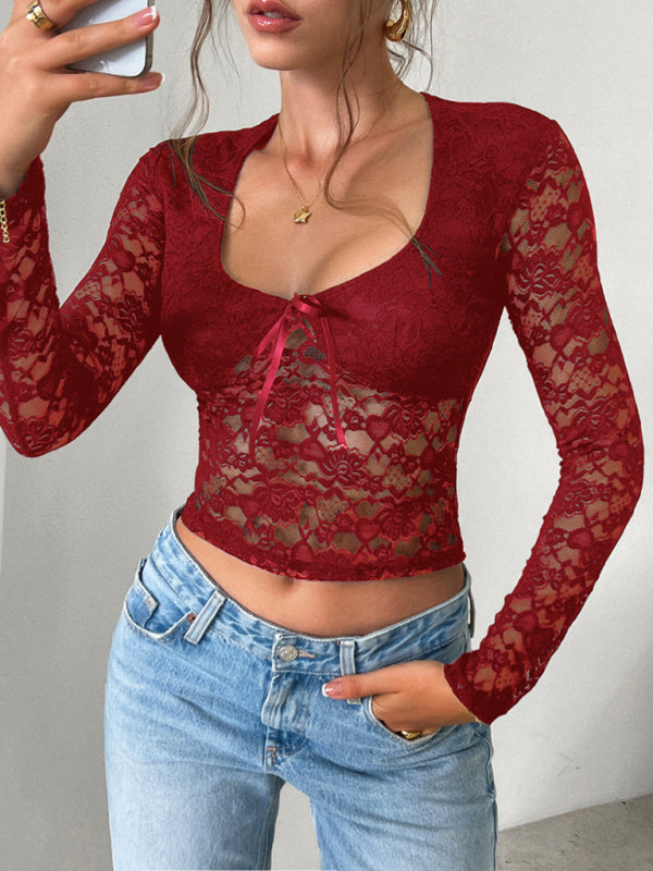 Lace Tops - Victorian Floral Lace Top