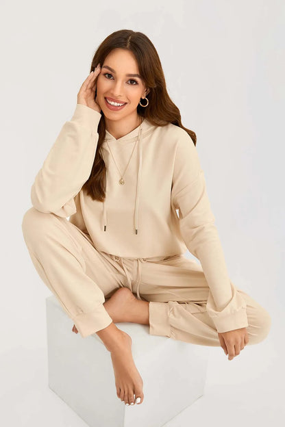 Loungewear - All-Day Soft Cotton Lounger Set with Hood