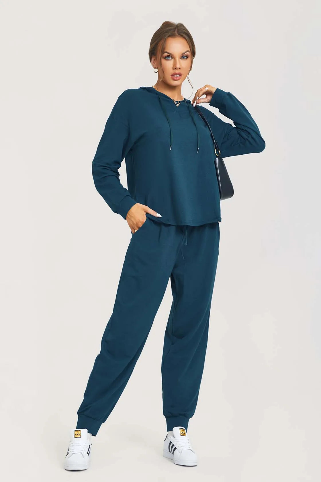 Loungewear - All-Day Soft Cotton Lounger Set with Hood