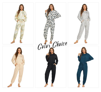 Loungewear - All-Day Soft Cotton Lounger Set with Hood