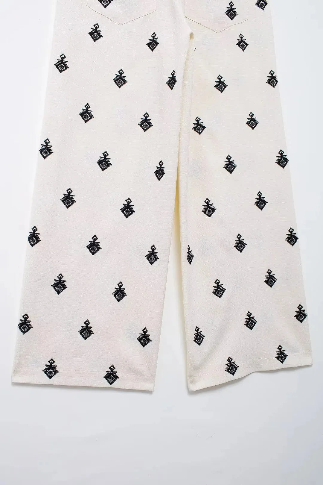 Loungewear - Embroidered Loungewear Artistic Pants and Shirt