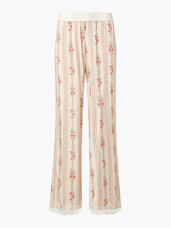 Pyjama Floral Loungewear - Ensemble t-shirt à manches longues et pantalon décontracté pour femme