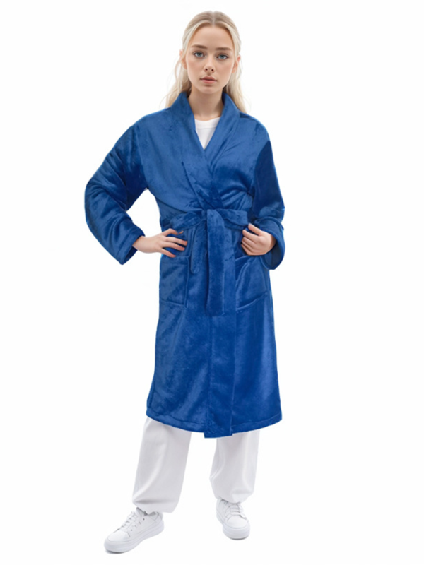 Loungewear Robes - Women's Lightweight Bathrobe with Pockets