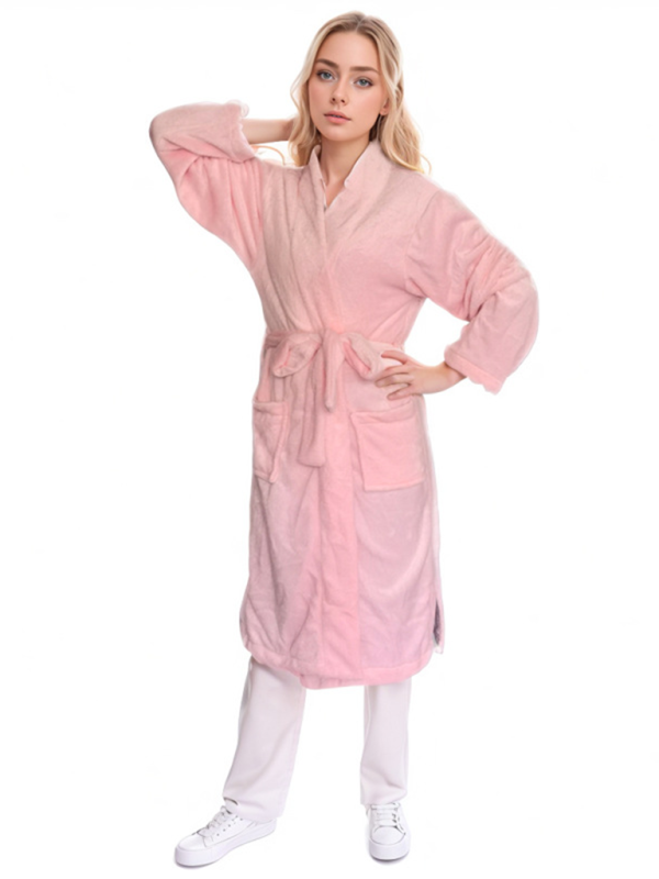 Loungewear Robes - Women's Lightweight Bathrobe with Pockets