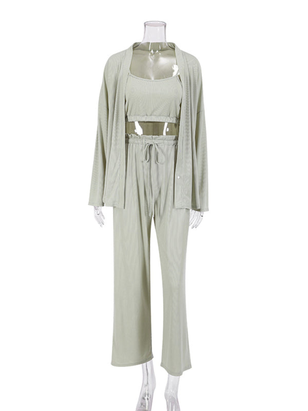 Loungewear Sets - Long Sleeves 3-Piece Loungewear Set – Beyond Luxury