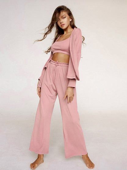 Loungewear Sets - Long Sleeves 3-Piece Loungewear Set – Beyond Luxury