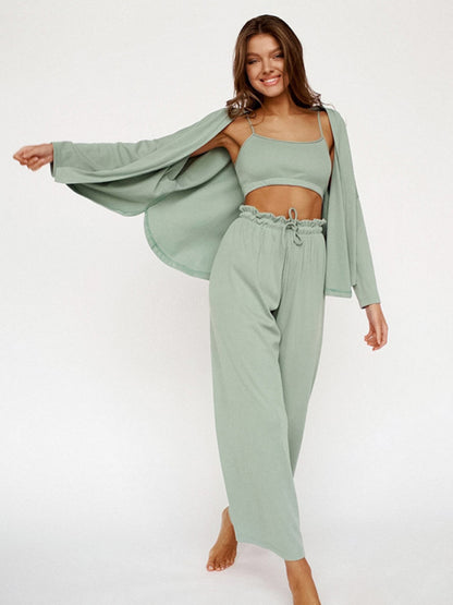 Loungewear Sets - Long Sleeves 3-Piece Loungewear Set – Beyond Luxury