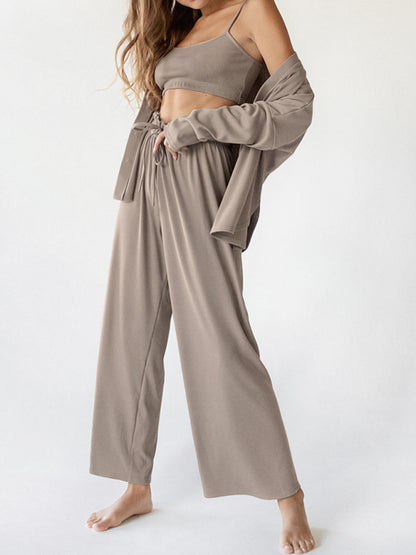 Loungewear Sets - Long Sleeves 3-Piece Loungewear Set – Beyond Luxury