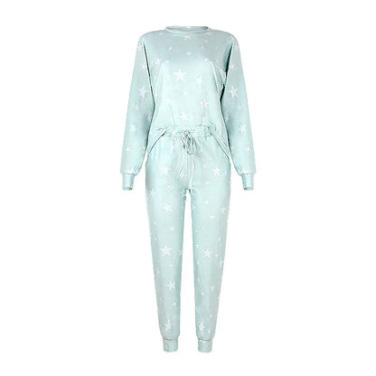 Loungewear- Starry Comfy Women's Casual Pajama Set for Home & Leisure- - Pekosa Women Fashion