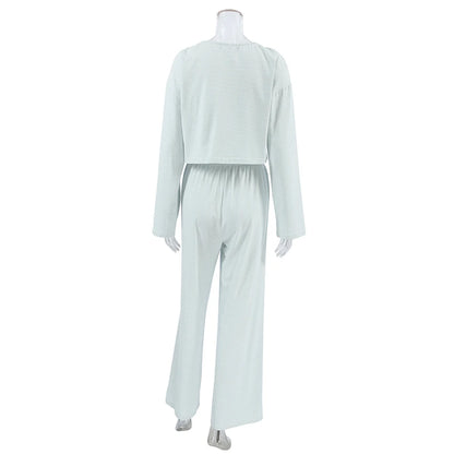 Loungewear - Tie-Up Casual 2 Piece Cotton Loungewear Set