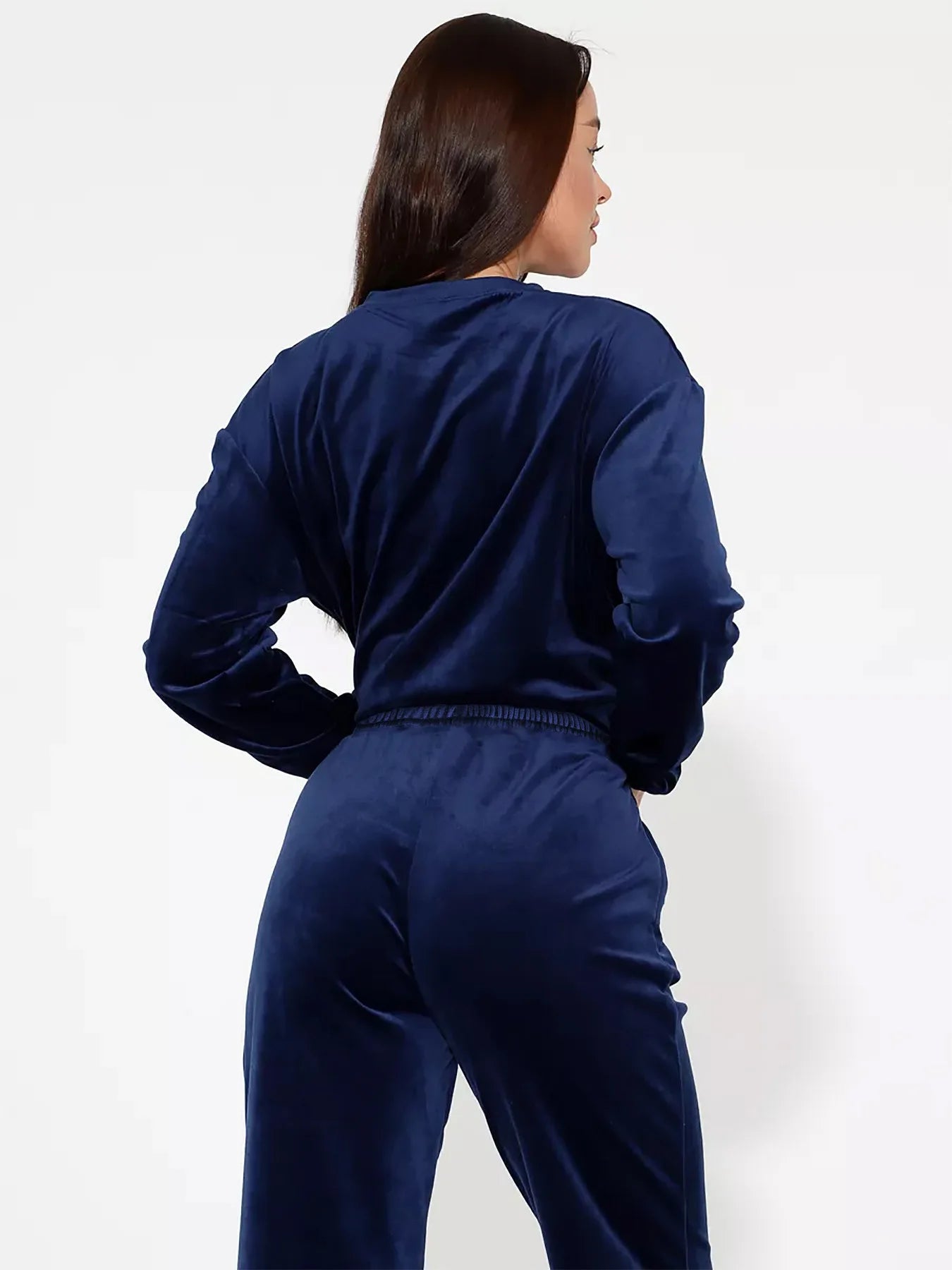 Loungewear - Velvet Loungewear 2 Piece Plus Size Set Pants & Top Pajamas