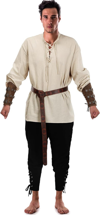 Male Halloween Costumes - 4 Pcs Medieval Maven Ensemble Kit - Halloween Best