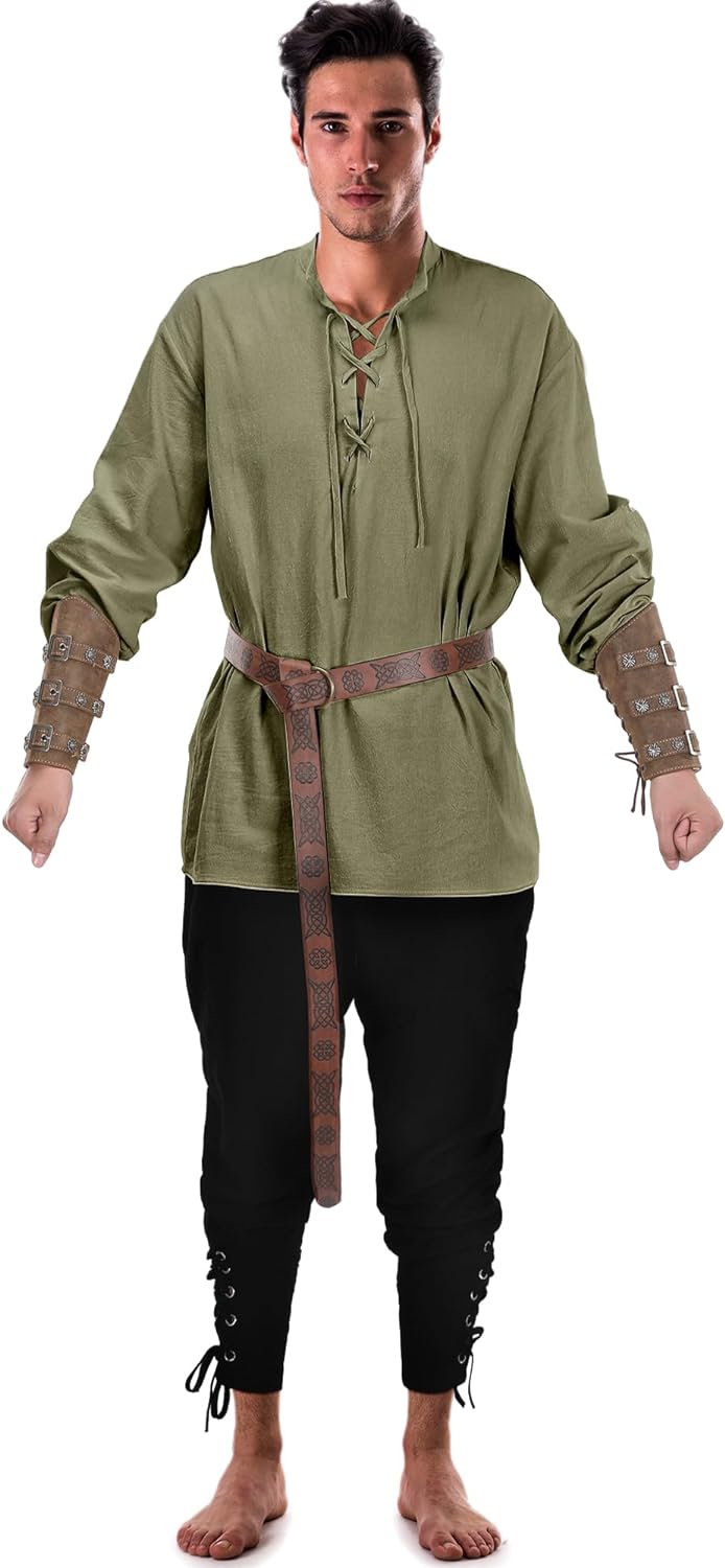 Male Halloween Costumes - 4 Pcs Medieval Maven Ensemble Kit - Halloween Best