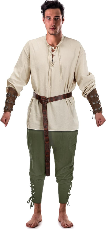 Male Halloween Costumes - 4 Pcs Medieval Maven Ensemble Kit - Halloween Best