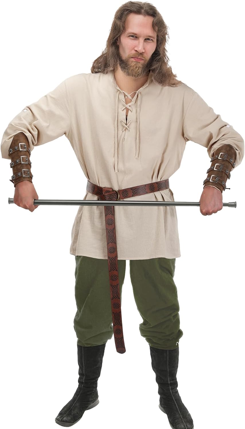 Male Halloween Costumes - 4 Pcs Medieval Maven Ensemble Kit - Halloween Best