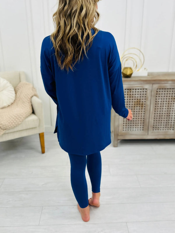 Matching Sets - Asymmetrical Pullover & Leggings Matching Set