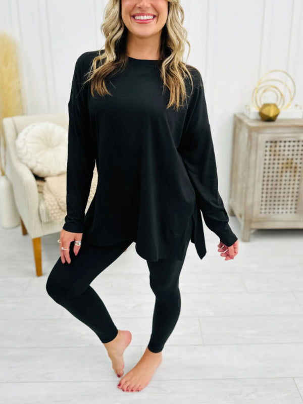 Matching Sets - Asymmetrical Pullover & Leggings Matching Set