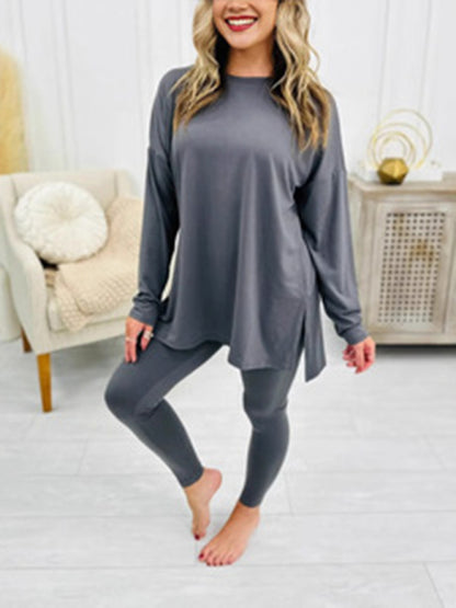 Matching Sets - Asymmetrical Pullover & Leggings Matching Set