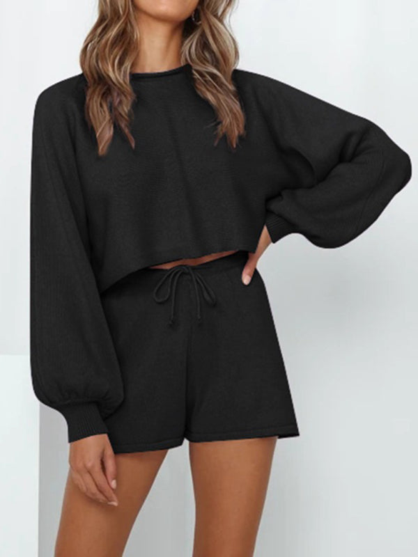 Matching Sets - Loungewear Set Casual Shorts & Pullover Set