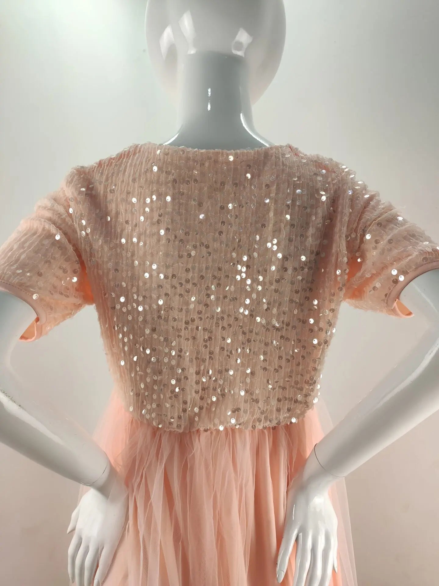 Robe de soirée de maternité à paillettes pour baby shower