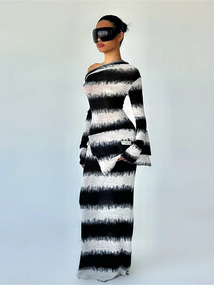 Maxi Dresses - Eclipse Stripe Gala Maxi