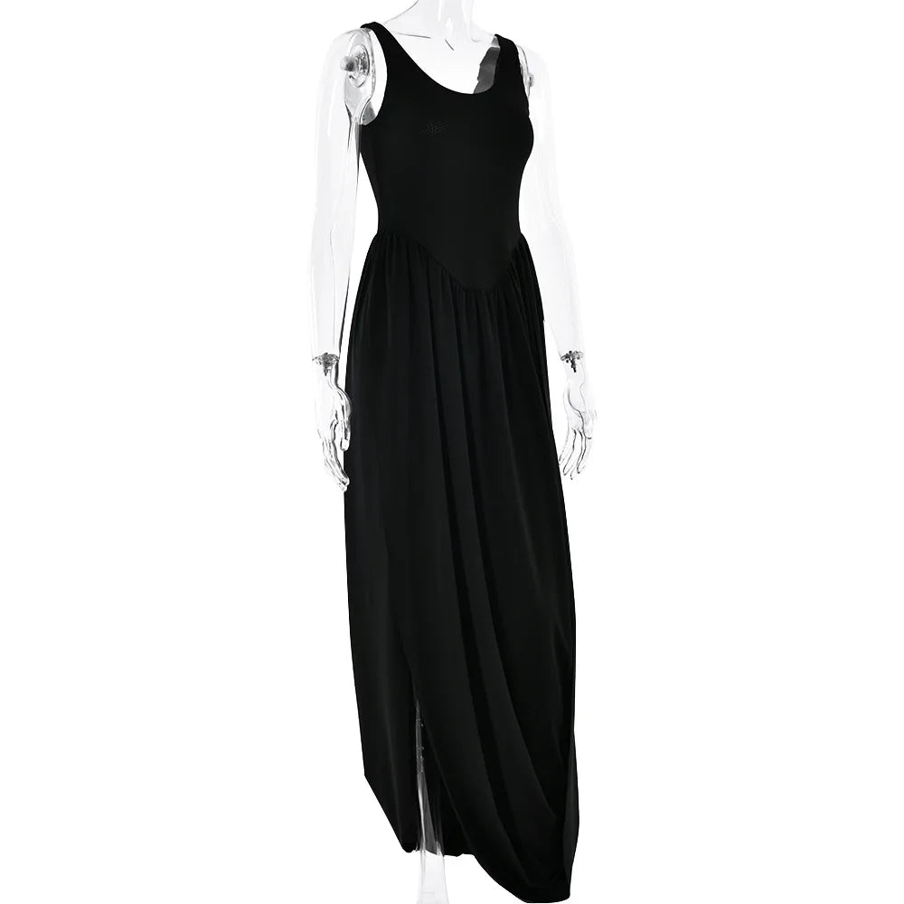 Maxi Dresses - Flowing Draped Maxi Dress