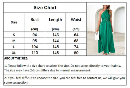 Maxi Dresses - Sleeveless Asymmetric Belted Waist Flowy Maxi Dress