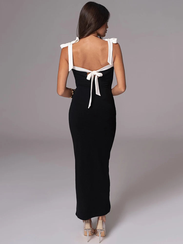 Maxi Dresses- Sophisticated Sleeveless Maxi Dress - Perfect for Cocktail Parties