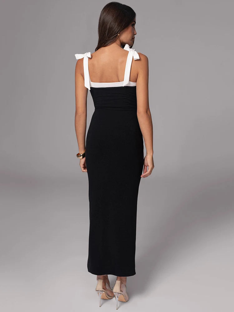 Maxi Dresses- Sophisticated Sleeveless Maxi Dress - Perfect for Cocktail Parties