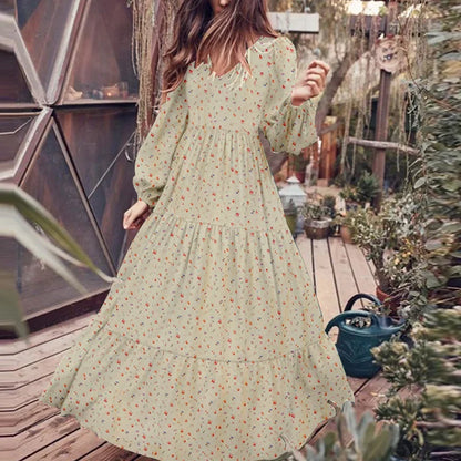 Maxi Dresses- Women Floral Long Dress for Day to Night- - Chuzko Women Clothing