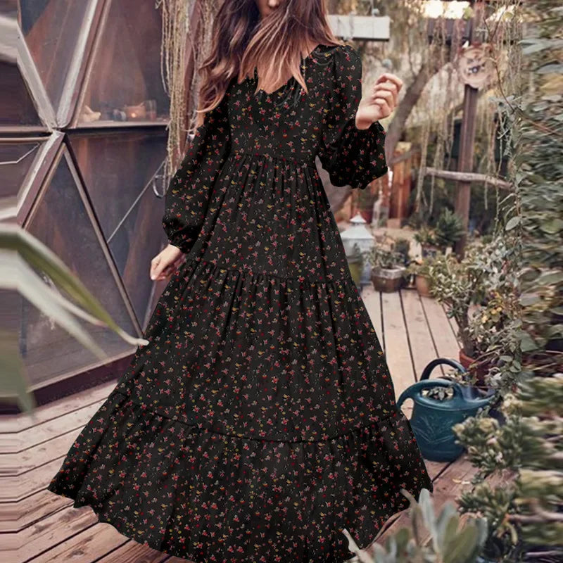 Maxi Dresses- Women Floral Long Dress for Day to Night- - Chuzko Women Clothing