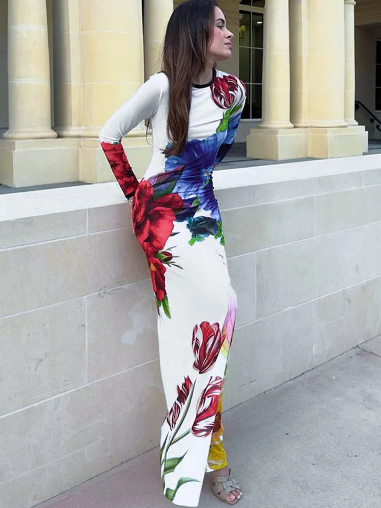 Women Floral Long Dress for Special Occasions