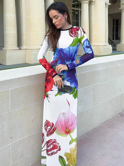 Women Floral Long Dress for Special Occasions