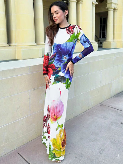 Women Floral Long Dress for Special Occasions