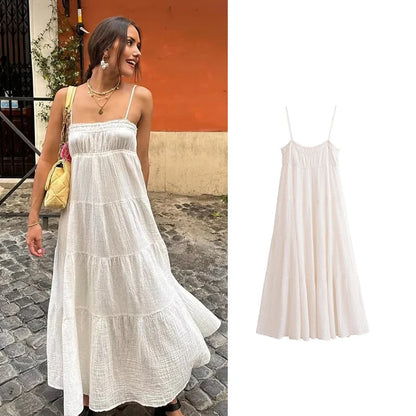 Women Free-flowing Textured Tiered Maxi Dress