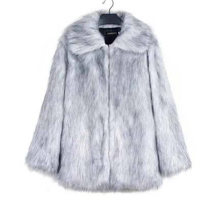 Men Coats- Cold-Weather Fox Look with Men's Faux Fur Coat Jacket- - Pekosa Women Fashion