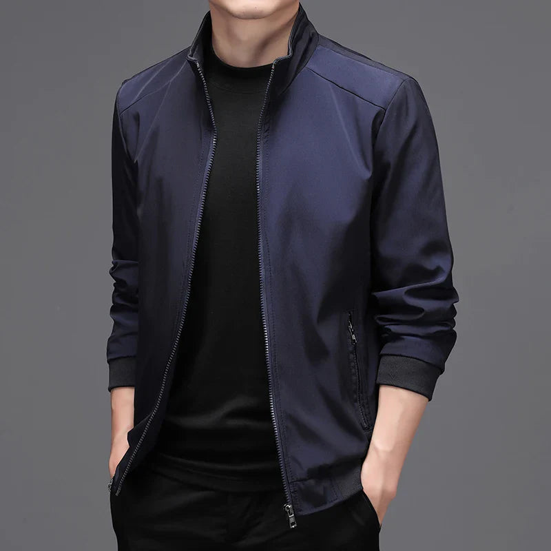 Men Jackets- Men Fall Jacket for Day-to-Night Wear- Navy Blue- Pekosa Women Fashion