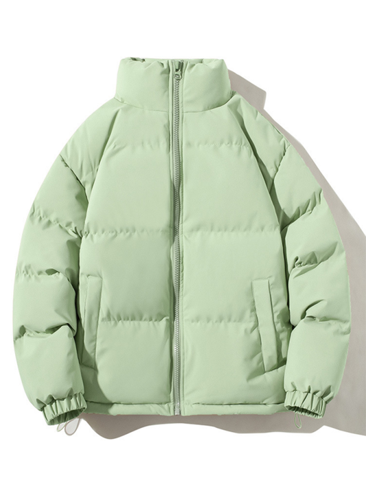 Men Jackets- Men's Winter Puffer Jacket- Fruit green- Pekosa Women Fashion