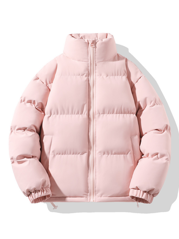 Men Jackets- Men's Winter Puffer Jacket- Pink- Pekosa Women Fashion