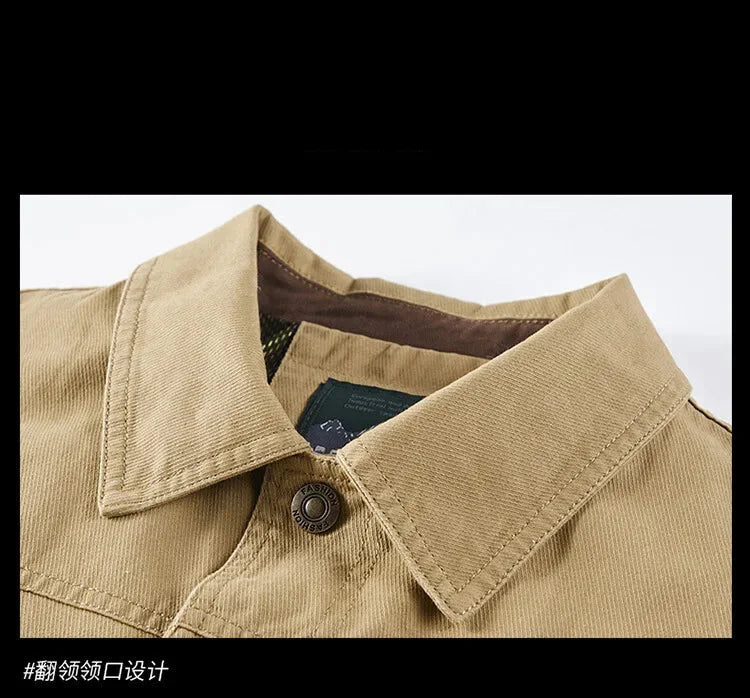 Men Jackets- The Rugged Canvas Jacket is a Must-Have for Men- - Pekosa Women Fashion