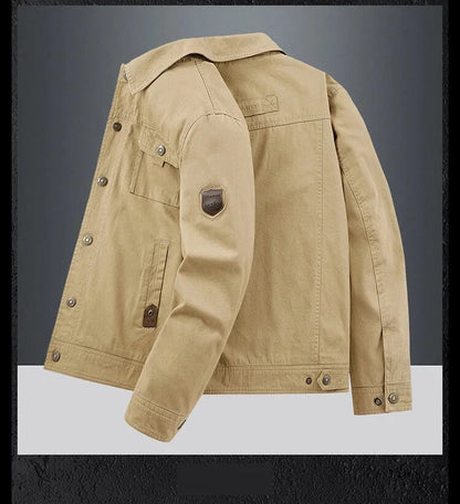 Men Jackets- The Rugged Canvas Jacket is a Must-Have for Men- - Pekosa Women Fashion