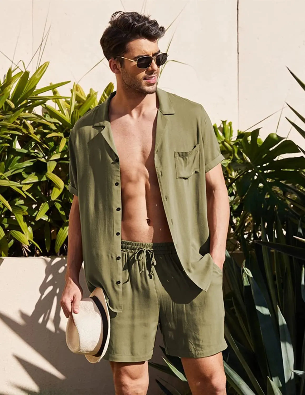 Men Outfits- Men’s Summer Resort Wear - Ideal for Beach & Casual Outings- - Pekosa Women Fashion