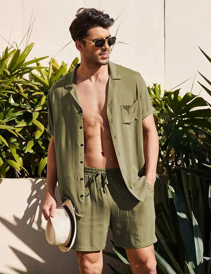 Men Outfits- Men’s Summer Resort Wear - Ideal for Beach & Casual Outings- - Pekosa Women Fashion