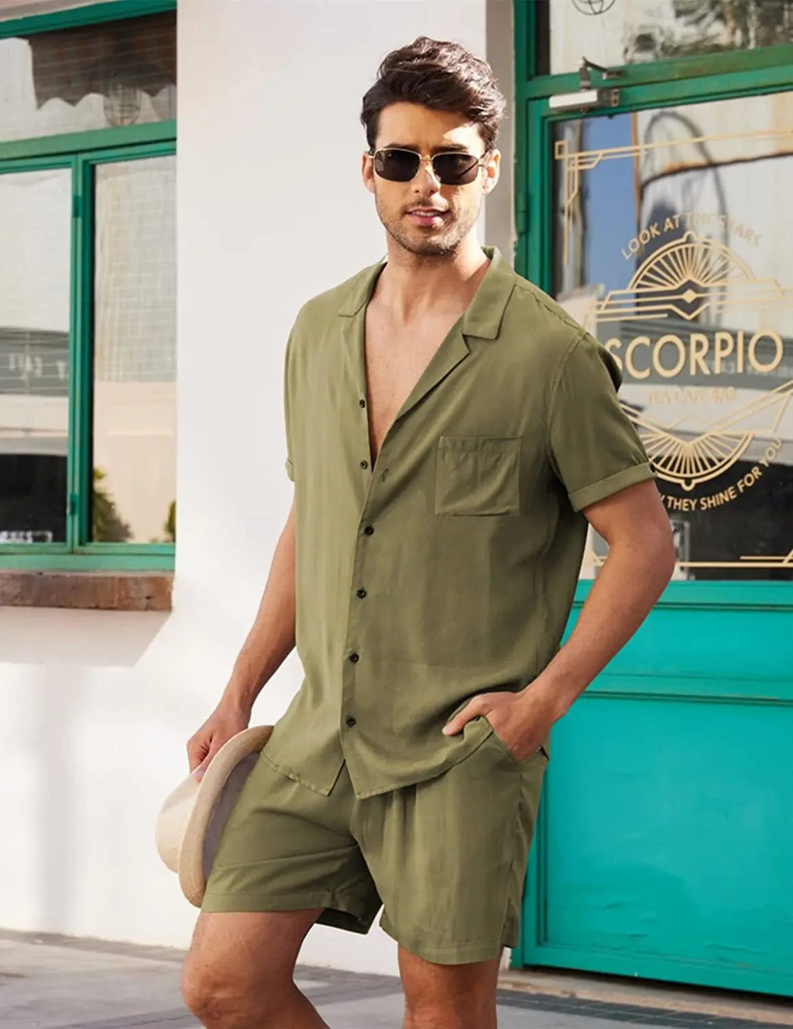 Men Outfits- Men’s Summer Resort Wear - Ideal for Beach & Casual Outings- - Pekosa Women Fashion